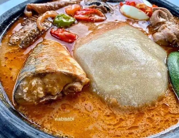 Kokonte with Groundnut Soup